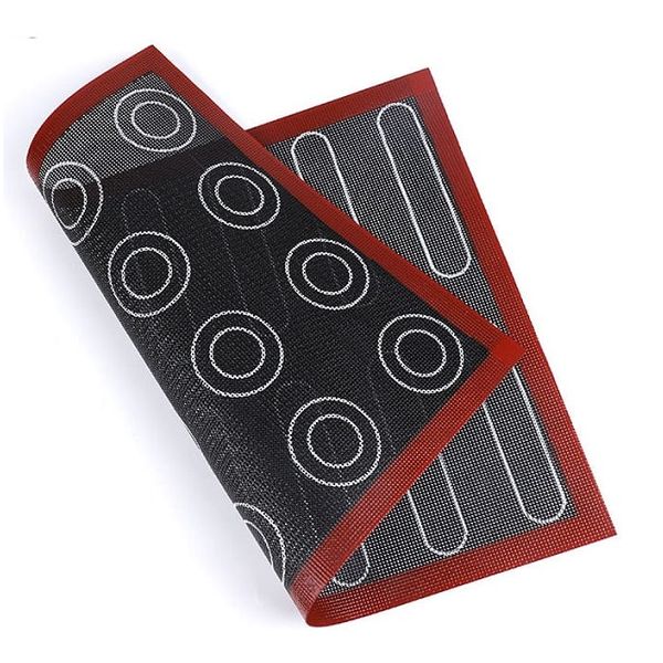 Mata silikonowa do pieczenia wzór Eclair i Macaron 40x30 cm