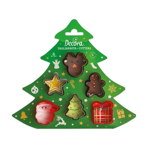 Karácsonyi sütiforma mix műanyag 6 db