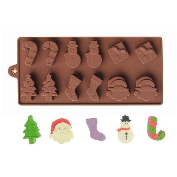 Silikon-Lutscherform, Weihnachtsmann, Baum, Weihnachtsmann