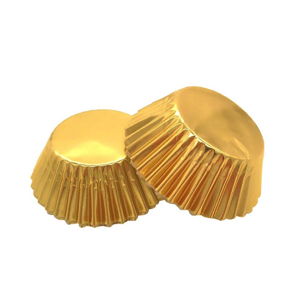 Paper cups gold 2.5 cm 60 pcs
