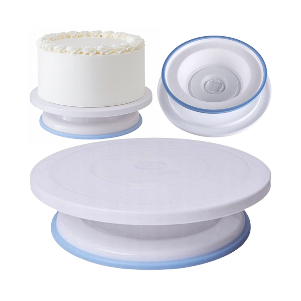 Rotating stand white-blue diameter 28 cm