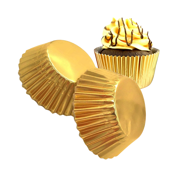 Paper cups gold 5/7.3 cm 100 pcs