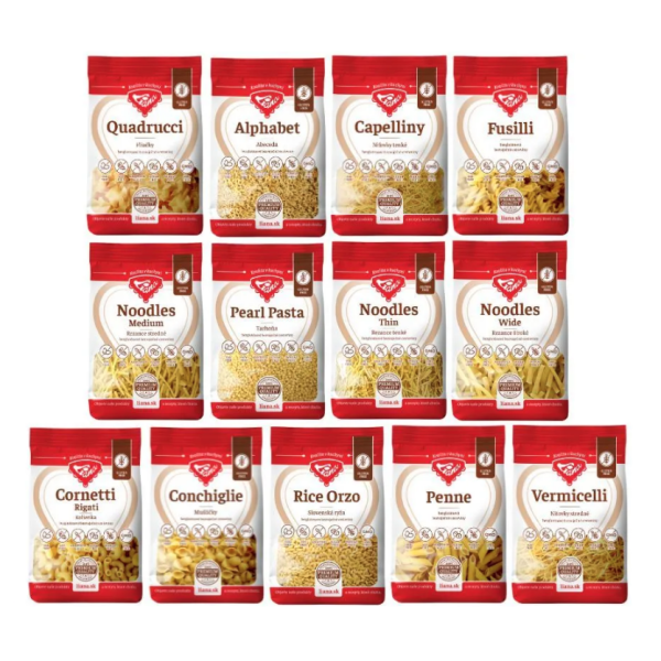 Glutenfreie Pasta-Probierpackung, 13 Stück