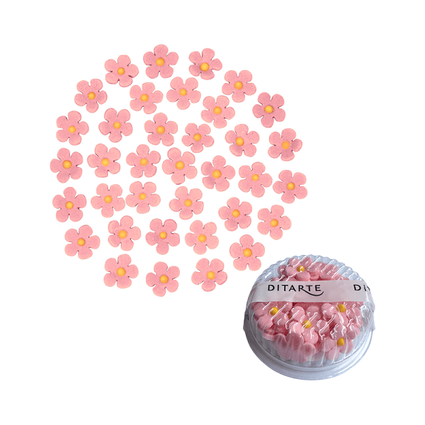 Květ mini růžový 35 ks