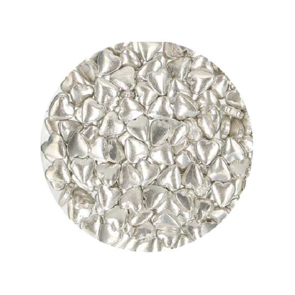 Posyp Sprinkles srdiečka strieborné 80g