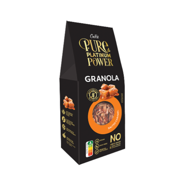 Granola Pure Platinum gesalzenes Karamell glutenfrei 225 g