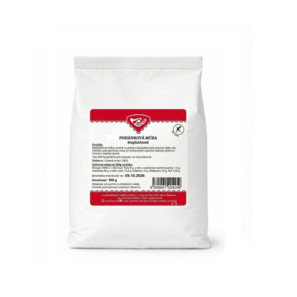 Pohánková celozrnná múka bezgluténová 500g