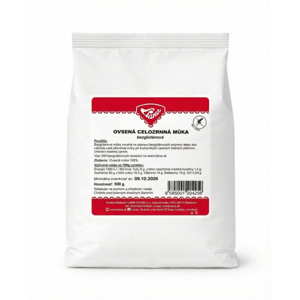 Gluten-free whole grain oat flour 500 g