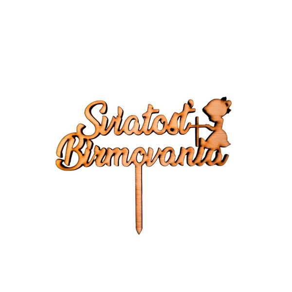 Zápich Sviatosť birmovania s dievčatkom drevo