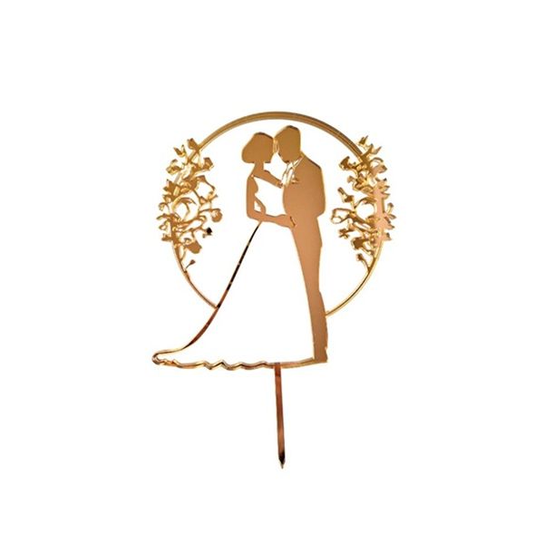 Arany akril gravírozás ifjú párnak körben