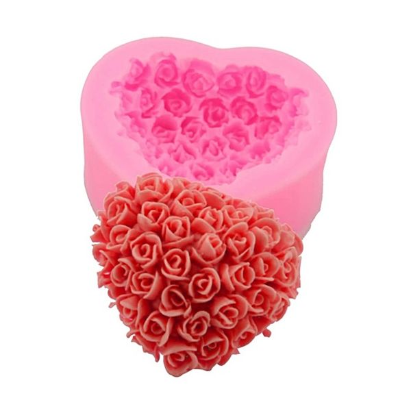 Forma silikonowa serce róż