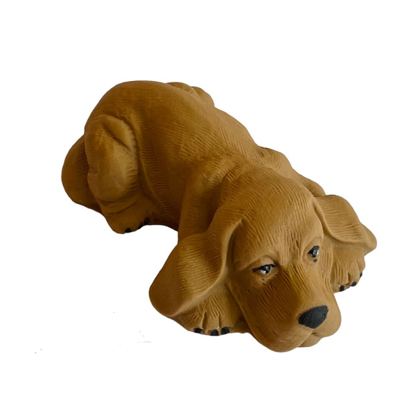 Brązowy pies leżący