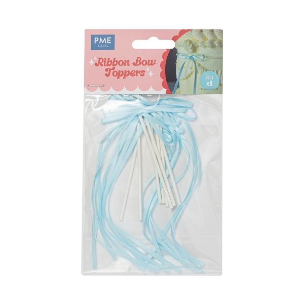 Stuha mašlička modrá 8 ks