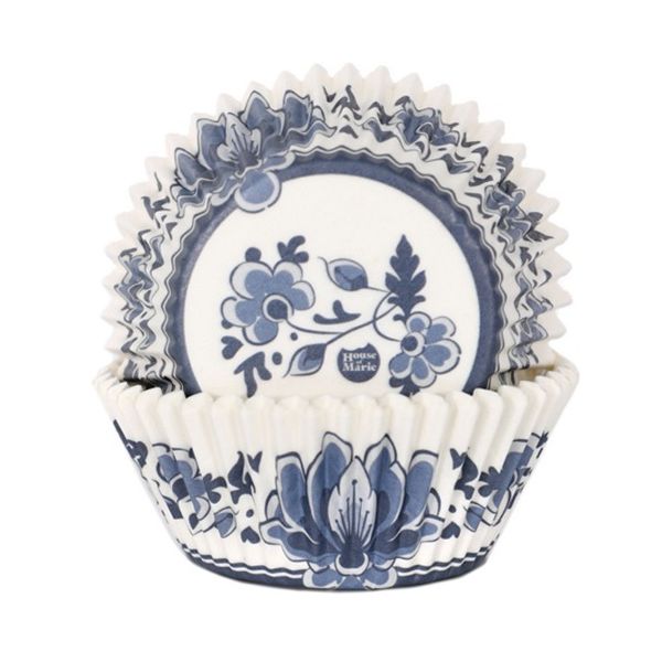 Paper cups folk pattern blue 48 pcs