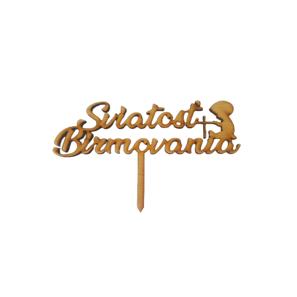 Zápich Sviatosť birmovania s chlapčekom drevo