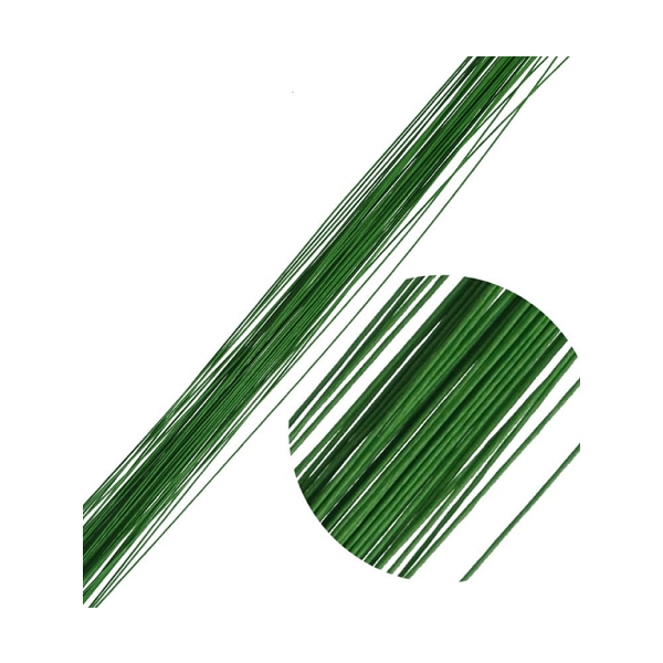 Grüner Draht 36 cm - 50 Stück
