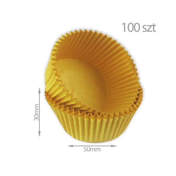 Košíčky papírové žluté 50 mm - 100 ks