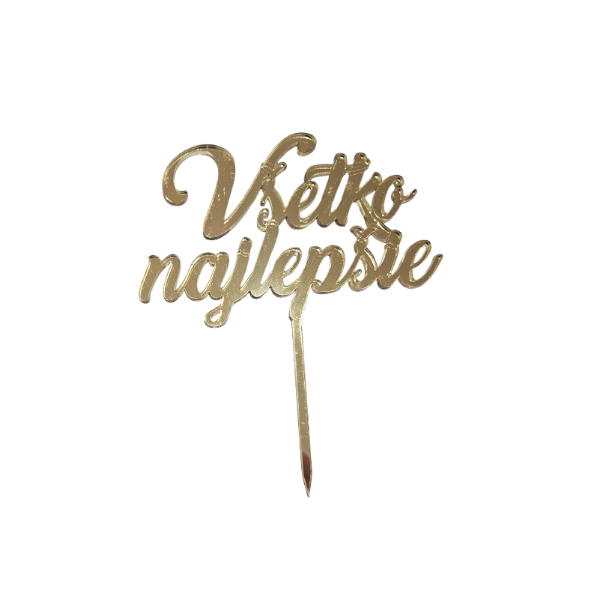 Wszystkie najlepsze złote akrylowe intarsje