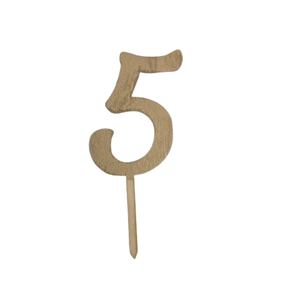 Zápich číslo 0 - 9 zlaté dřevo Zápich číslo 5 zlaté dřevo