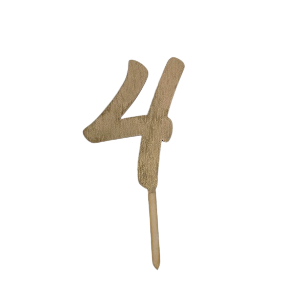 Zápich číslo 0 - 9 zlaté dřevo Zápich číslo 4 zlaté dřevo