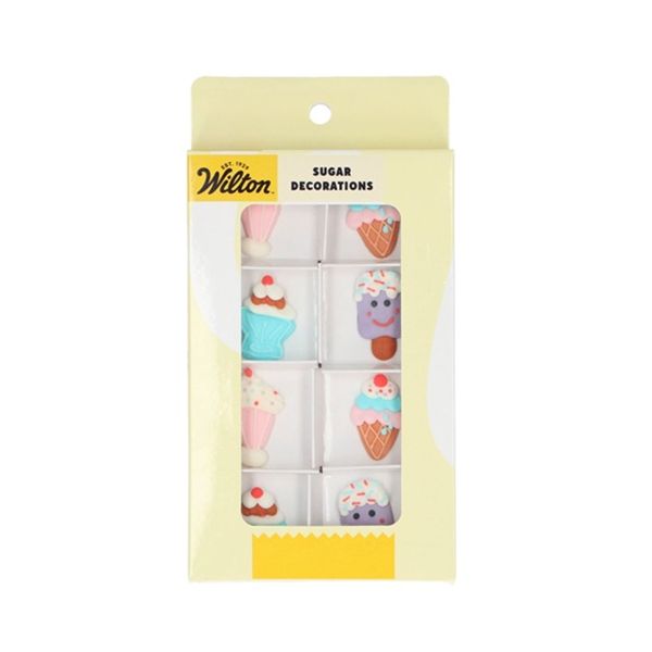 Set mit 8 Zuckerdekorationen für Eiscreme