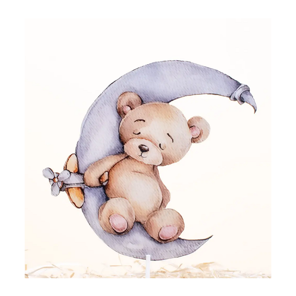 Zápich Medvídek na měsíčku dřevo