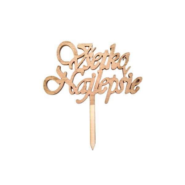 Prägung Alles Gute Holz Goldfarbe