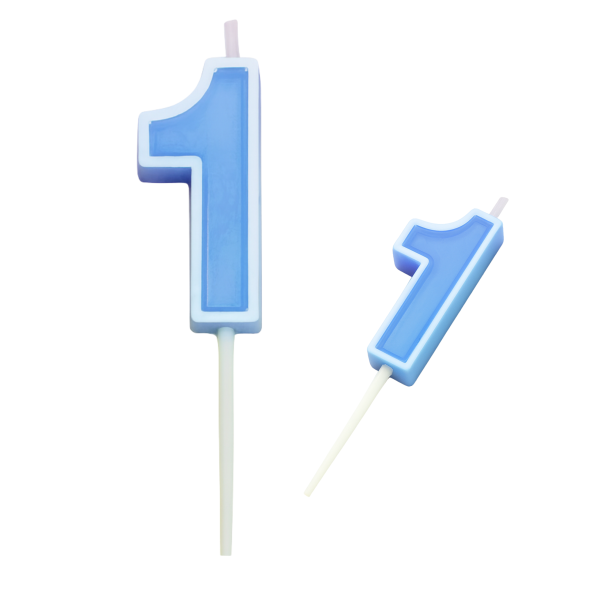 Sviečka modrá č. 1 - 5 Sviečka modrá č. 1