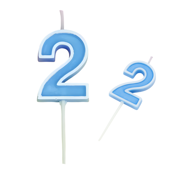 Sviečka modrá č. 1 - 5 Sviečka modrá č. 2