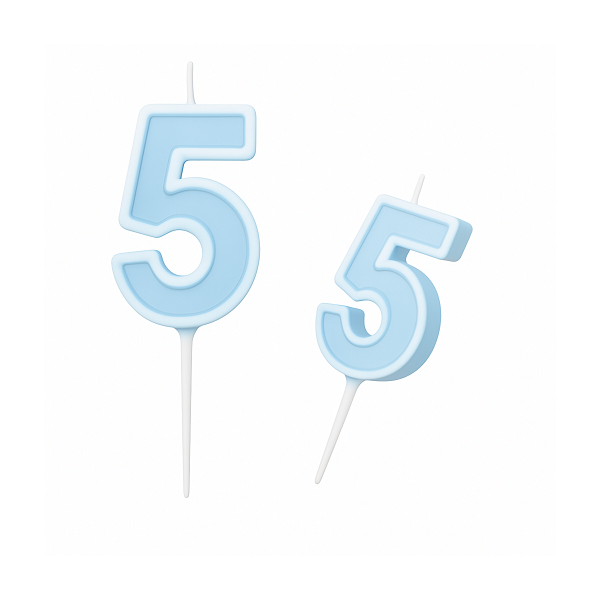 Sviečka modrá č. 1 - 5 Sviečka modrá č. 5