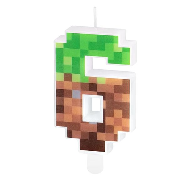 Sviečka Minecraft 0-9 Sviečka Minecraft č. 6
