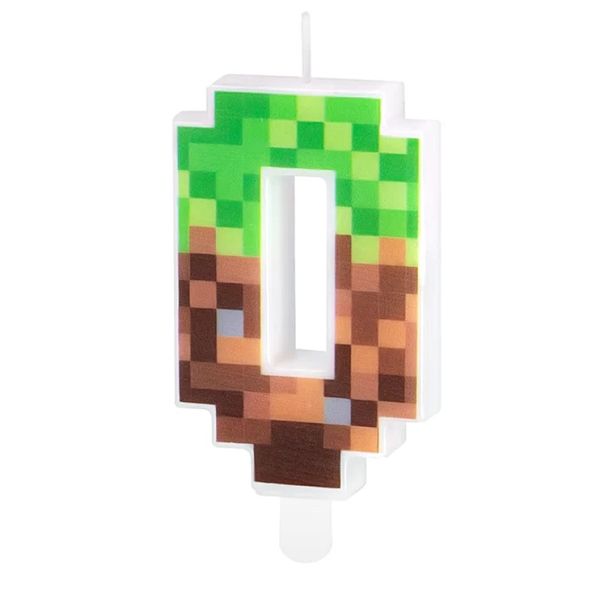 Sviečka Minecraft 0-9 Sviečka Minecraft č. 0