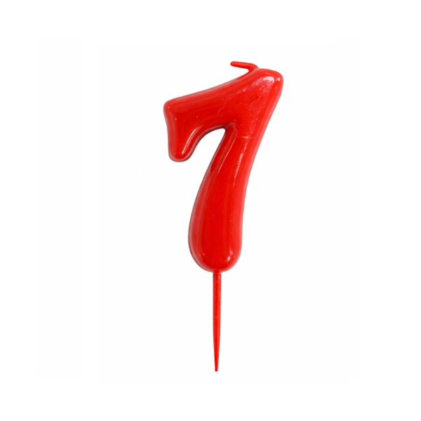 Sviečka červená č. 0 - 7 Sviečka červená č. 7