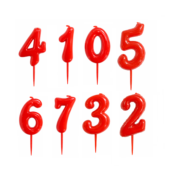 Sviečka červená č. 0 - 7