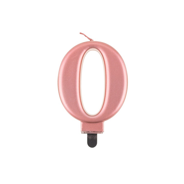 Sviečka ružovo-zlatá č. 0 - 8 Sviečka ružovo-zlatá č. 0