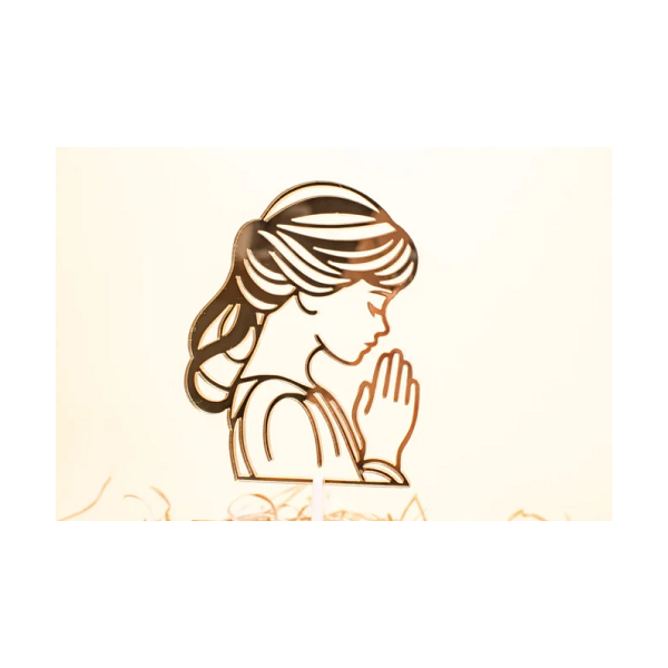 Arany akril karikagyűrű - lány