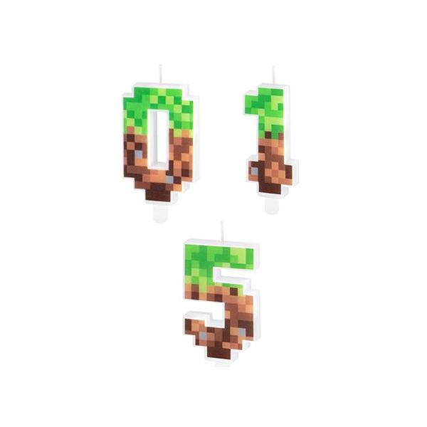 Sviečka Minecraft 0-9