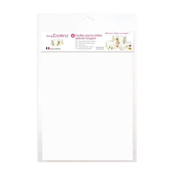 Bordázott ostyapapír modellezéshez 6 db