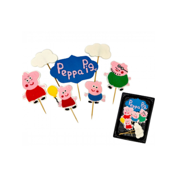 Zápich - Prasiatko Peppa 7 ks cukrový