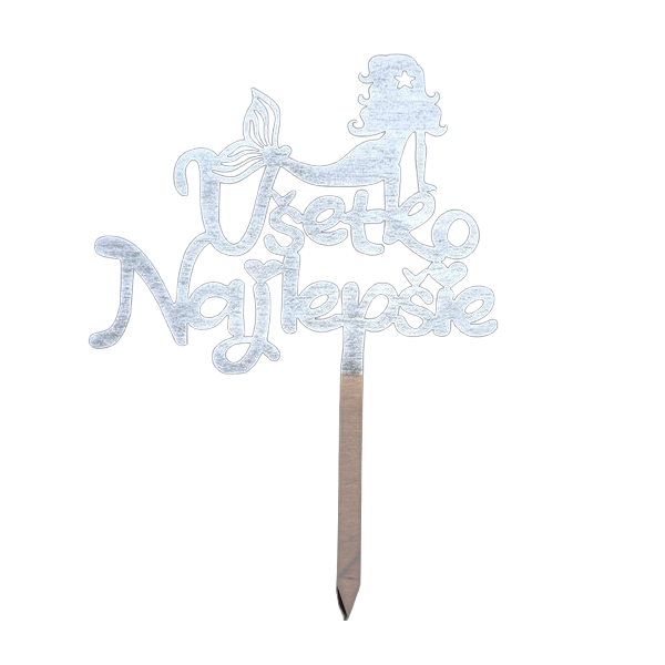 Boldog születésnapot sellőfa ezüst színű