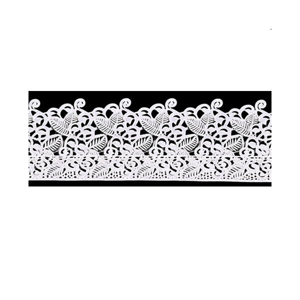 Cukorcsipke fehér virág - 3 db - 38 x 8 cm