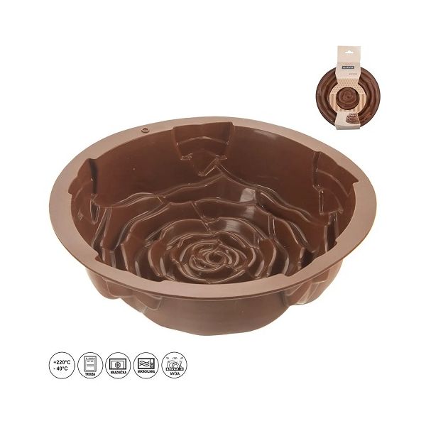 Forma silikonowa do ciasta róża 25 cm