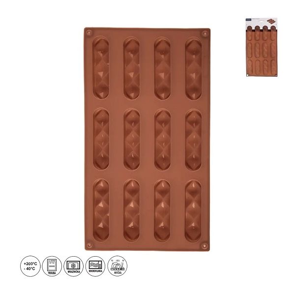 Forma na tyčinky so vzorom silikón 12 ks
