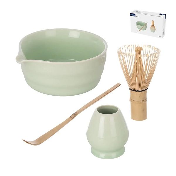 Zestaw do herbaty Matcha bambusowo-ceramiczny