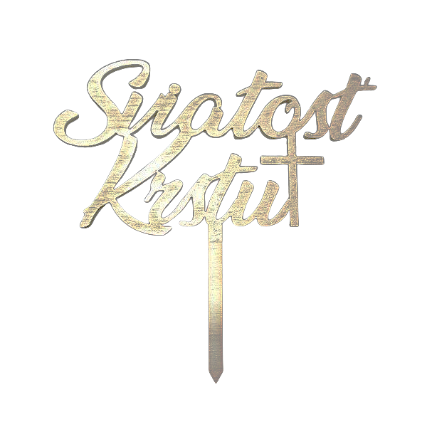 Zápich Sviatosť krstu drevo zlatá farba