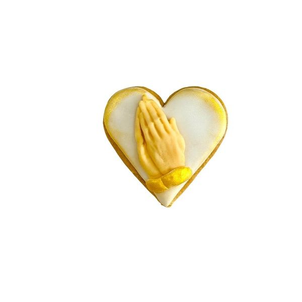 Lebkuchenherz + betende Hände