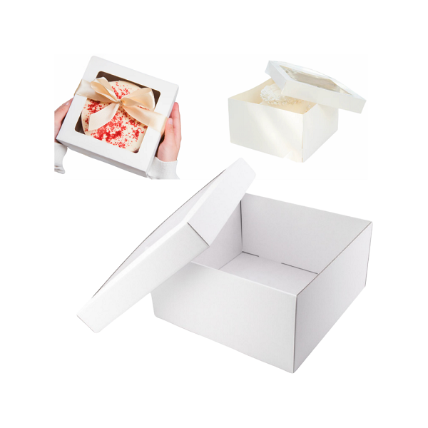 Cake box with window 25x25x15 cm