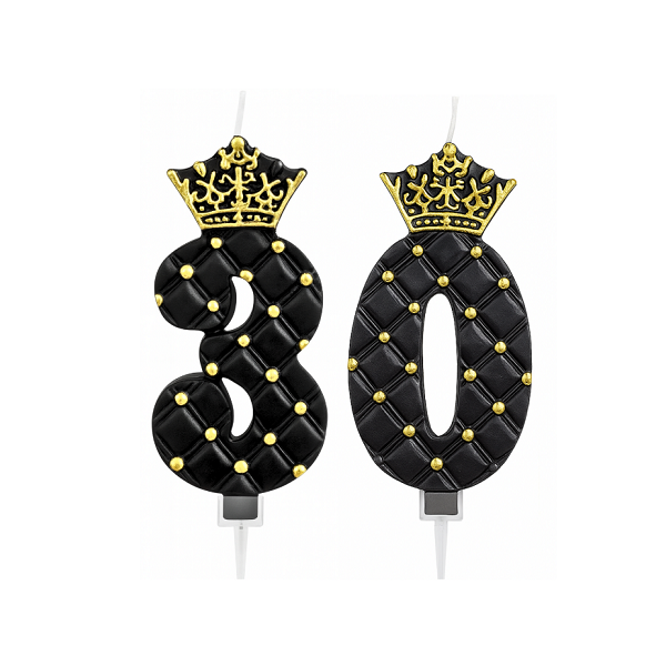 Cake candle black no.40