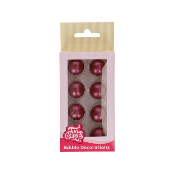 Piros csokoládégolyók - 2 cm 8 db