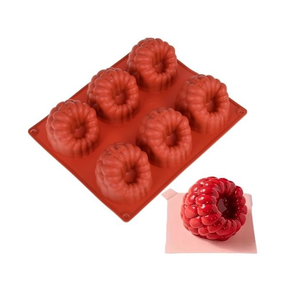 Forma silikón 3D malina 6 ks